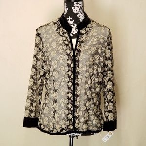 Talbots // NWT Floral Embroidered Cardigan